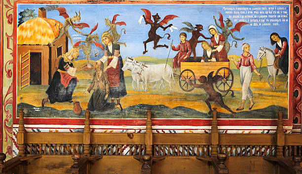 istock Bible scene mural from Rila monastery 92672423