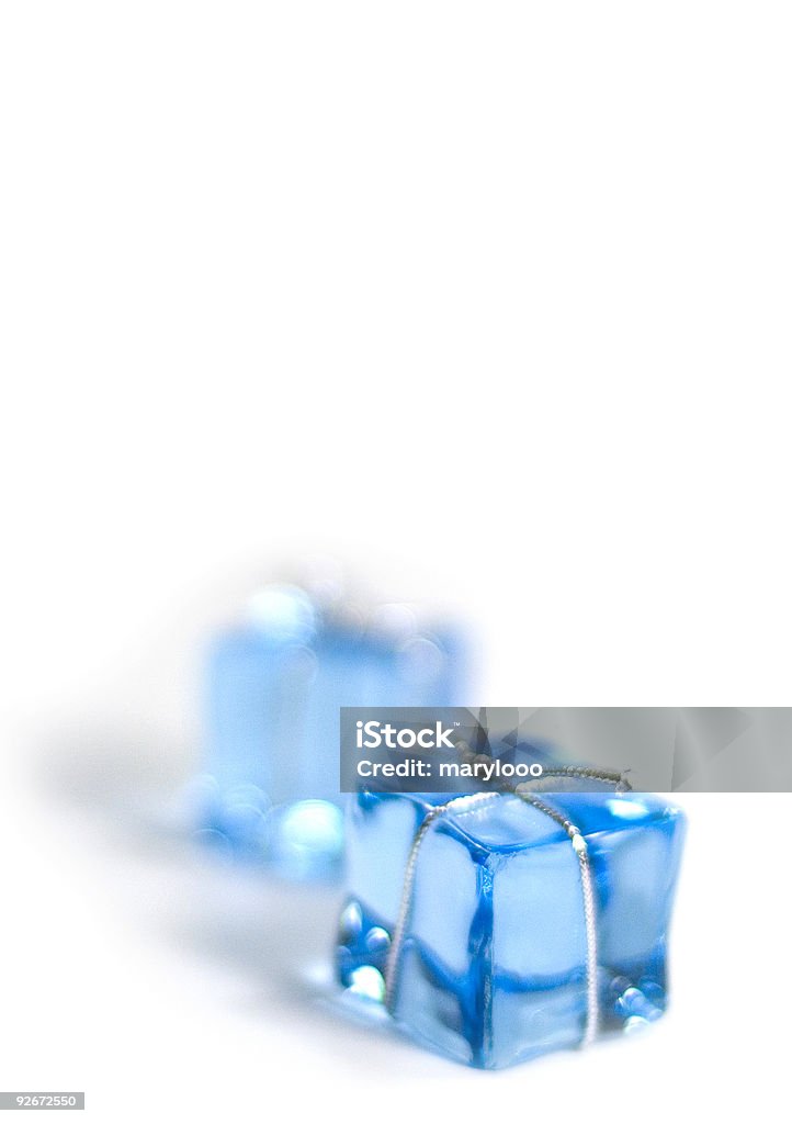 Dois cubos de Vidro Azul - Royalty-free Cubo de gelo Foto de stock