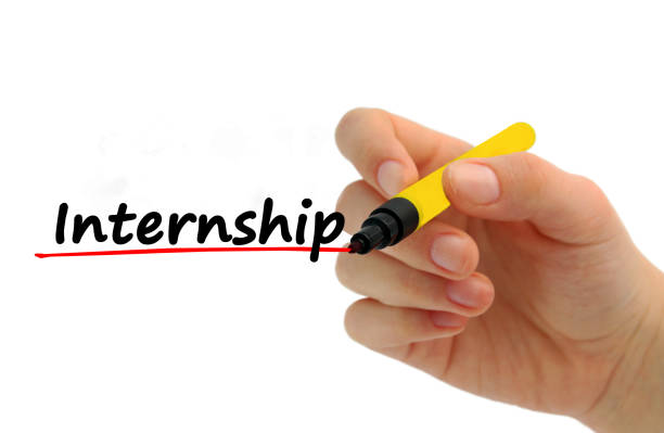 istock Hand writing Internship benefits with red marker 926727324