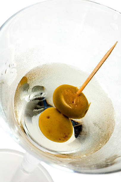 istock Glass with martini and olives 92673058