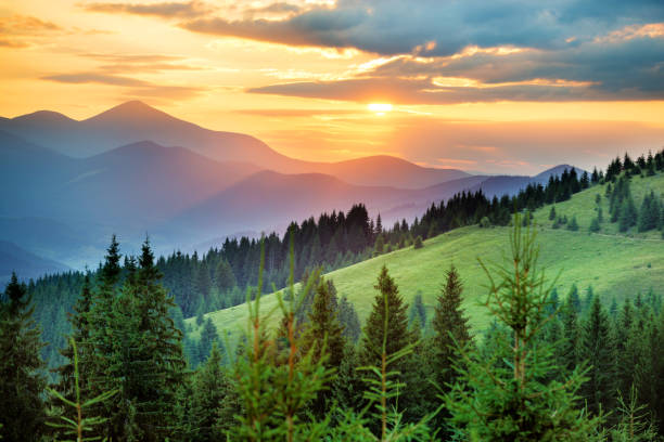 istock Beautiful sunset in the mountains 926734644