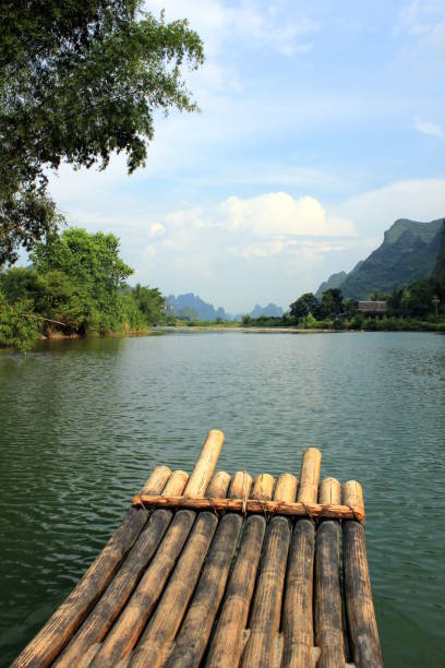 istock Bamboo raft on the Li River, Guilin, China 926737676