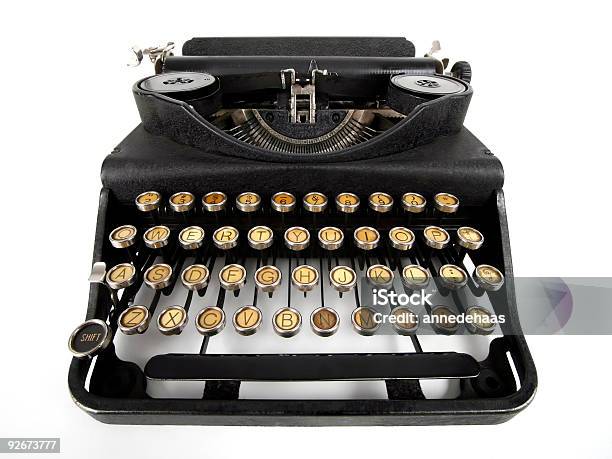 Antike Schreibmaschine Stockfoto und mehr Bilder von Alt - Alt, Antiquität, Computertaste