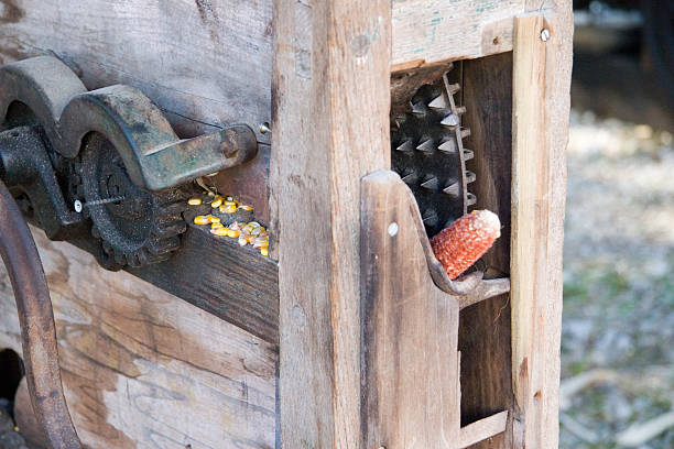 This is an antique corn off the cob machine.