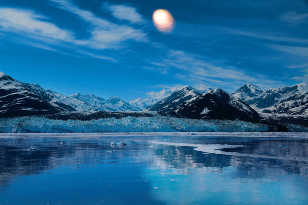Snowy Mountains and Sea
