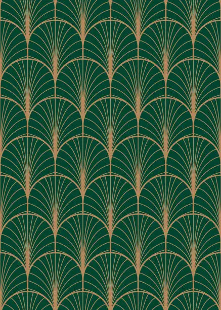 Vector illustration of Art deco geometric seamless vector pattern.