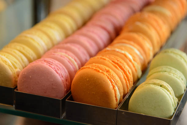 istock Close up view of coloured macaroons. 926753014