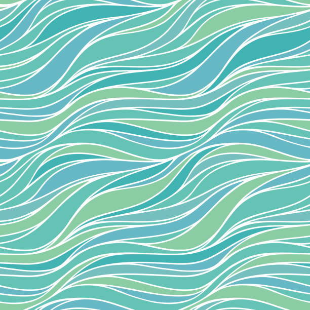 nahtlose stoff-muster mit linien. - seaweed seamless striped backgrounds stock-grafiken, -clipart, -cartoons und -symbole