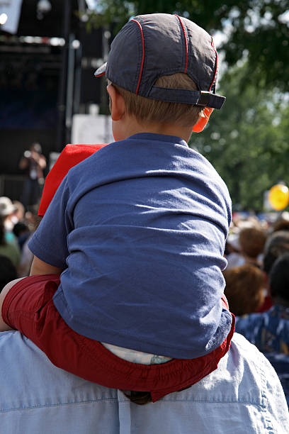istock Boy sitting on the shoulders of his father 92676195