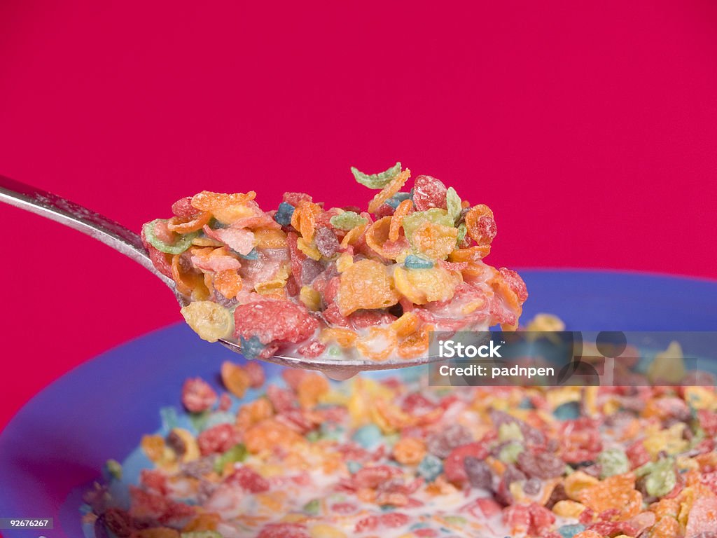 Delicous Bite of Fruity Cereal  Pebble Stock Photo