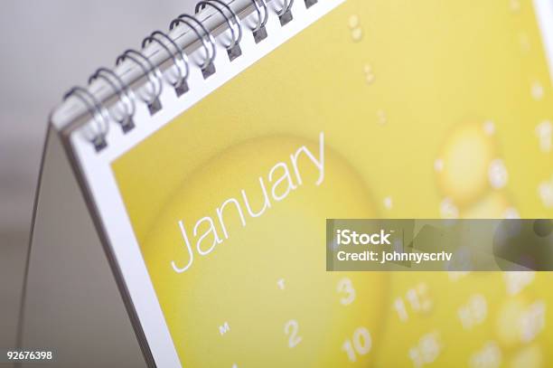 Foto de Janeiro De Closeup e mais fotos de stock de A Data - A Data, Amarelo, Calendário