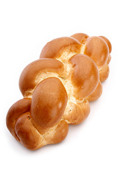 Challah bread isolated on white background