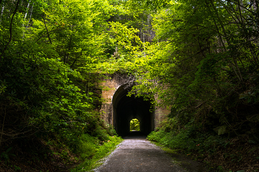 Old train tunnel at the guest River Gorge section of the Jefferson National Forest.