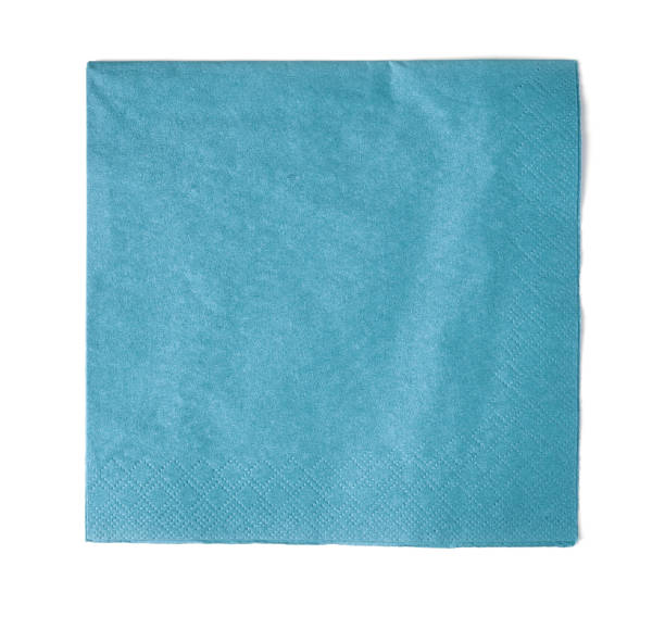 istock Light blue paper napkin from above 926774568