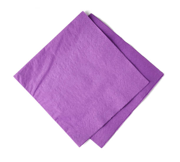 istock Purple paper napkins from above 926774592