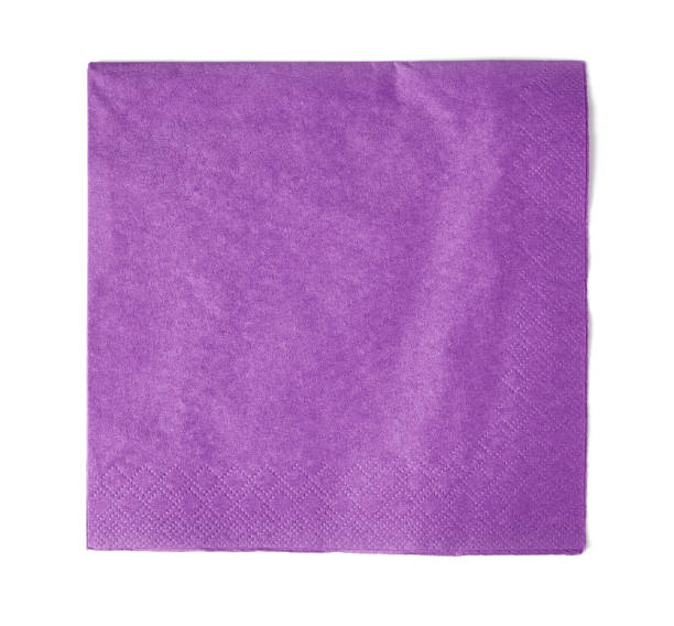 istock Purple paper napkin from above 926774622