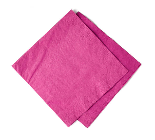 istock Pink paper napkins from above 926774624
