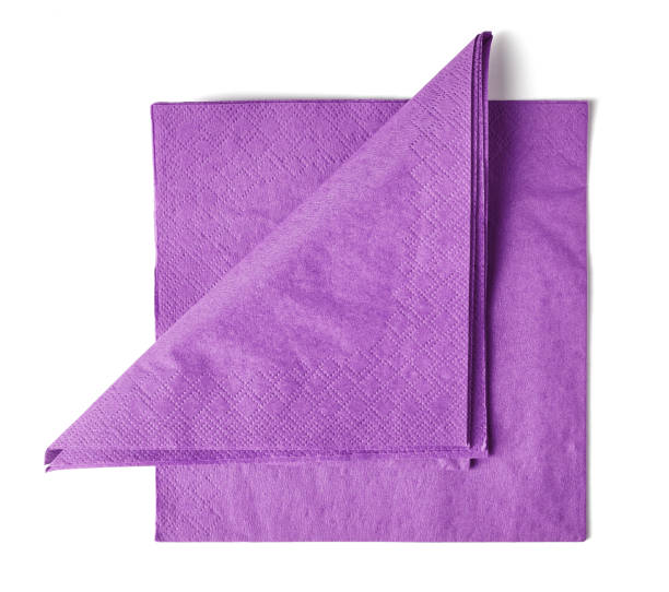 istock Purple paper napkins from above 926774768