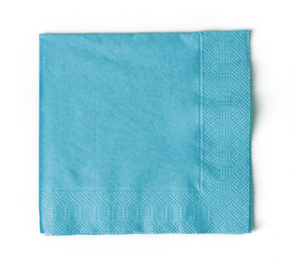 istock Light blue paper napkin from above 926774794