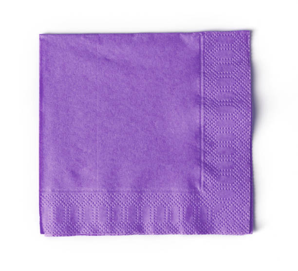 istock Purple paper napkin from above 926774798