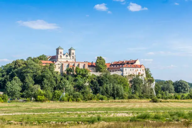 Benedictine Abbey at sunny summer day, Tyniec, Krakow, Poland