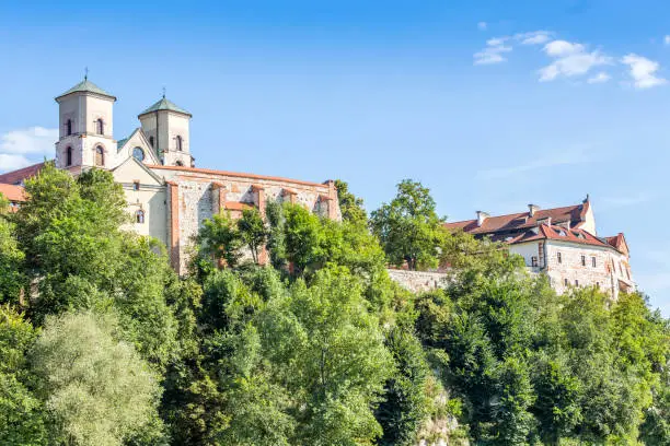 Benedictine Abbey at sunny summer day, Tyniec, Krakow, Poland