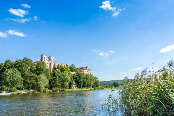 Benedictine Abbey at sunny summer day, Tyniec, Krakow, Poland