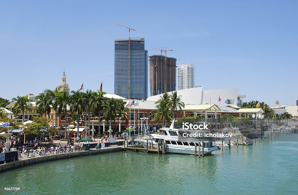 Panoramablick auf die marina in Miami Bayside - Lizenzfrei Miami Stock-Foto