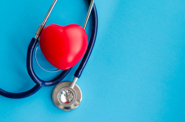 istock Top view blue stethoscope on blue sky background. health background 926784446