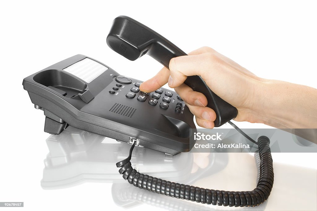 Discando no telefone - Foto de stock de Adulto royalty-free