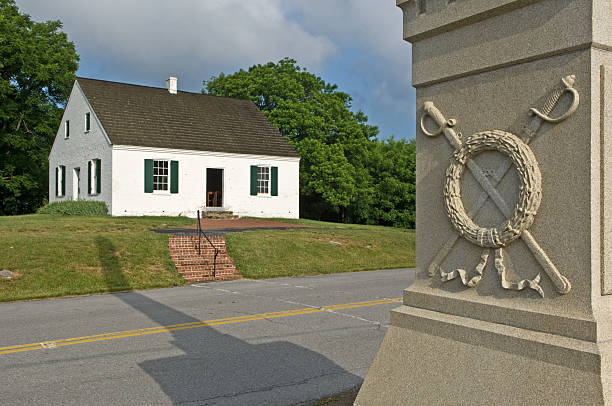 istock Civil War Church and Monument 92679328