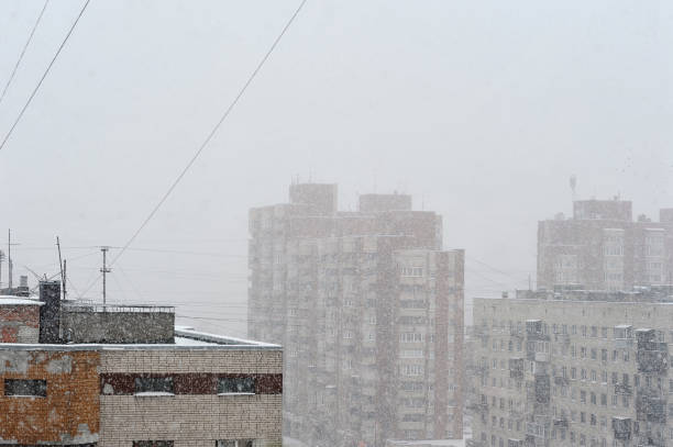 istock view of the snow storm from the window 926793554