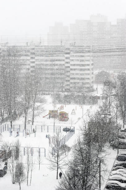 istock view of the snow storm from the window 926795528