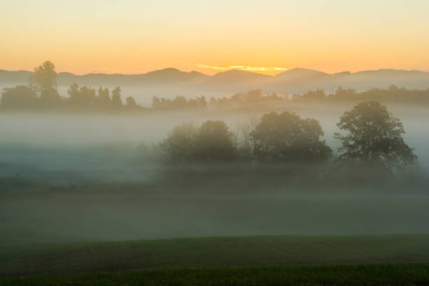 istock Foggy Morning at Natural Tunnel State Park 926796586