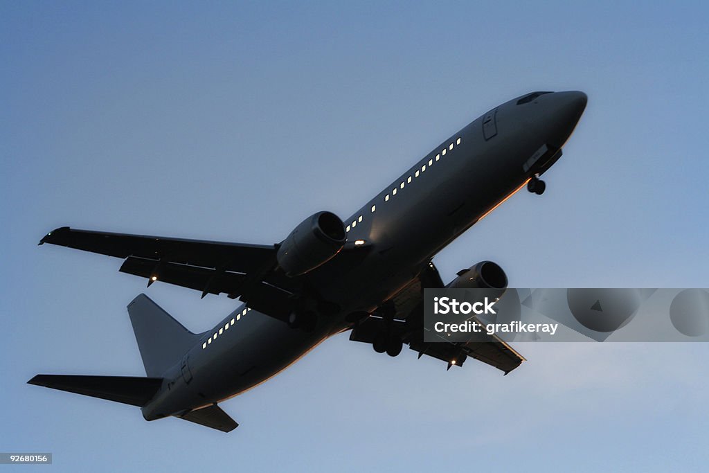 Flugzeug Nacht - Lizenzfrei Behälter Stock-Foto