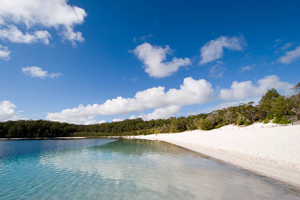 landscape photo of lake mckenzie 4 stock photo