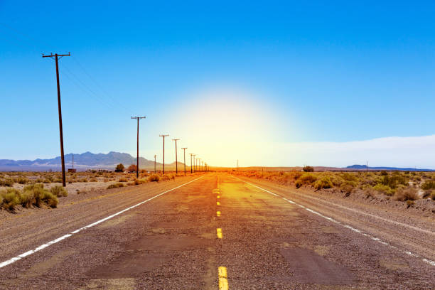 istock Neglected part of Route 66 in American desert 926821276