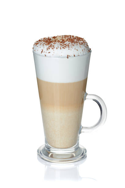 istock Glass cup of coffee latte on white 926822198
