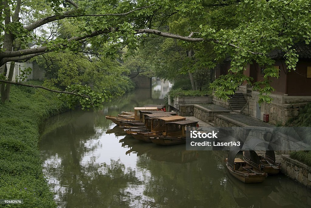 Forro de fora uma Casa de Barcos - Royalty-free Ajardinado Foto de stock