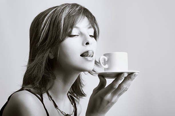 istock Beautiful woman drinking coffee 92682687