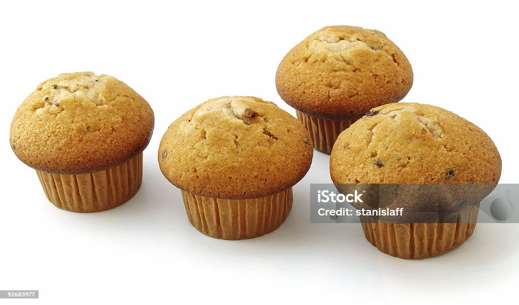 Muffin al cioccolato riempimento - Foto stock royalty-free di Bianco