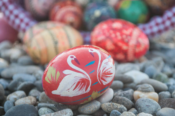 istock decorative easter eggs in outdoor in the gravel 926854082
