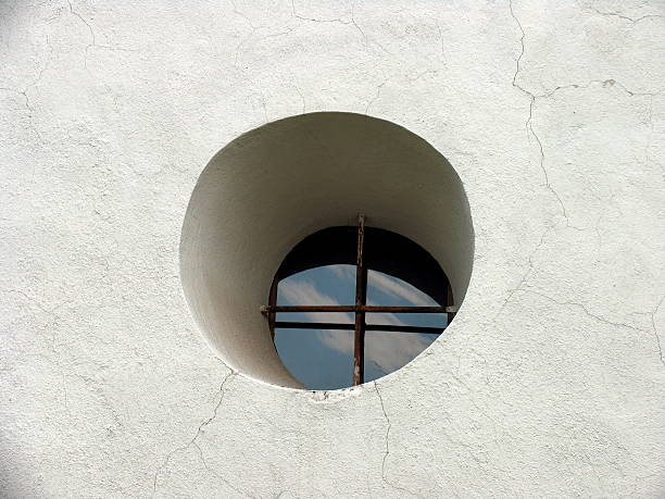 Rounded window stock photo