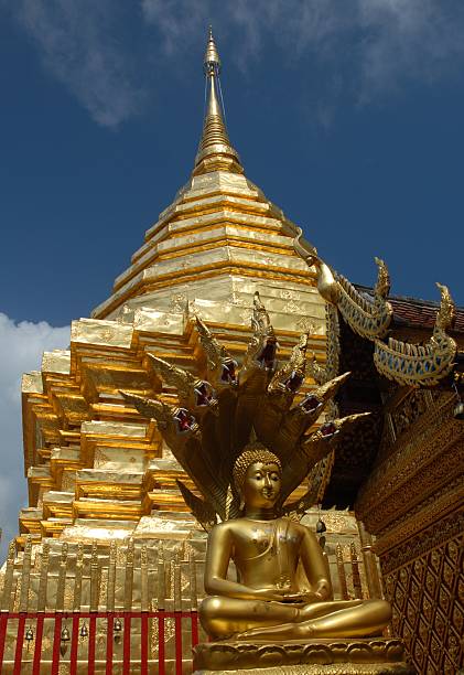 Buddha statue at Temple stock photo