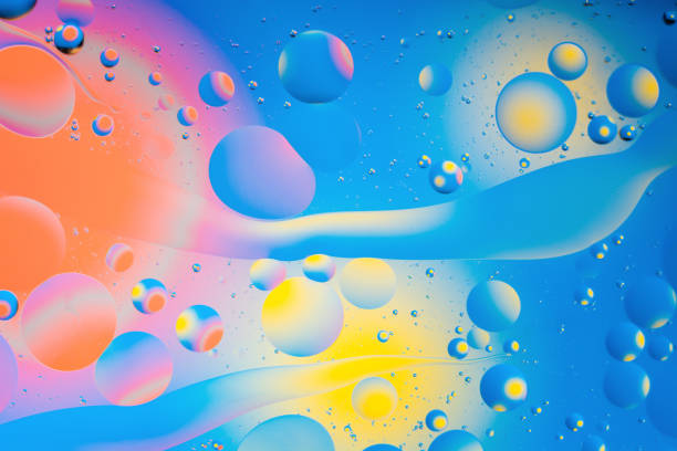 istock mixing water and oil, beautiful color abstract background based on circles and ovals 926870932