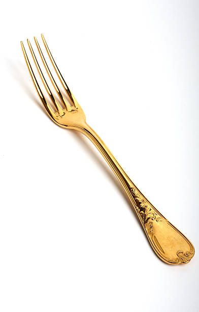 Gold Fork stock photo