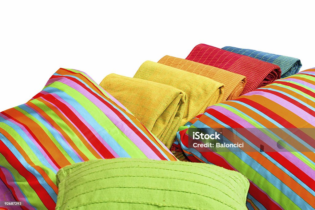 Roupa de cama Isolada - Royalty-free Almofada - Artigo de Decoração Foto de stock