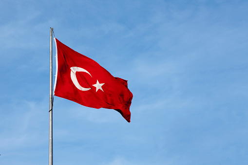 Turkey Country Flag Blue Sky