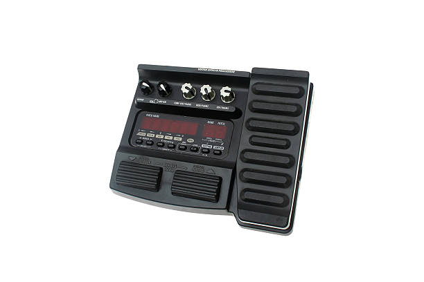 기타 다학제 효과 페달 격리됨에 - guitar photographic effects guitar pedal amplifier 뉴스 사진 이미지