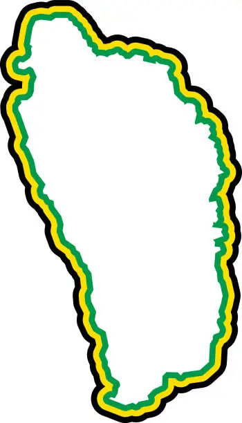 Vector illustration of Dominica Outline